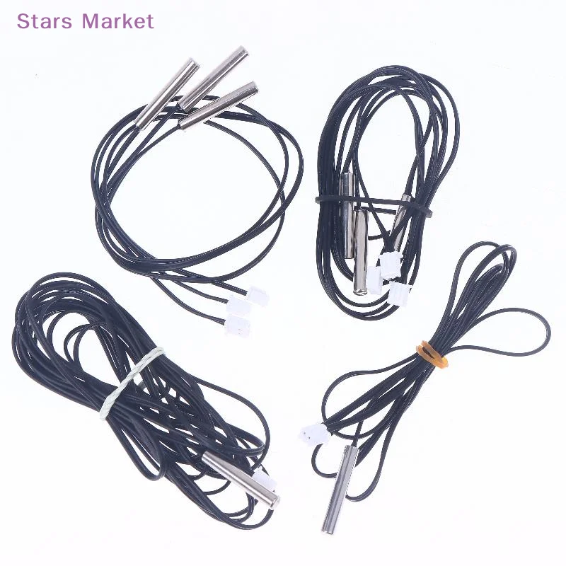 New 1/3Pcs For  W1209 W1401 30/50/100/200/300cm Ntc 10K 1% 3950 Thermistor Temperature Sensor Waterproof Probe Cable