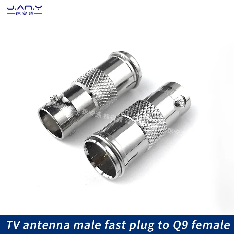 Video Surveillance Set-Top Box Conector de Sinal Coaxial, Antena de TV Masculino Quick Plug, Q9 Feminino, revolução F, BNC Feminino