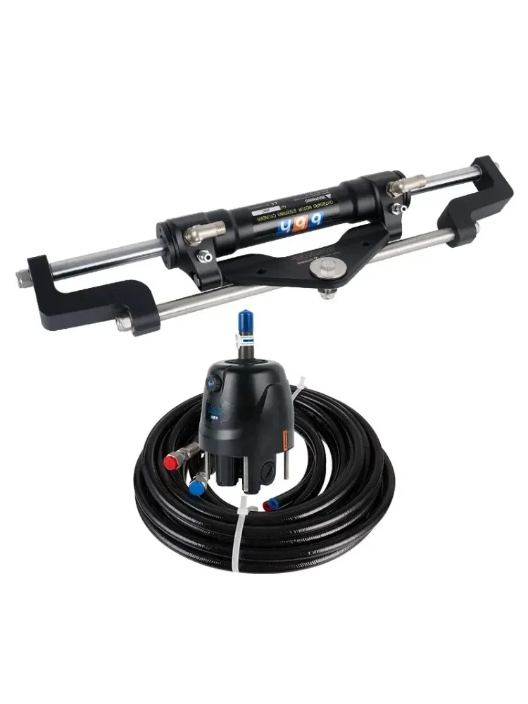 Marine Hydraulic Steering System Outboard Boat Hydraulic Steering Kit for 90HP 150HP 300HP Fishing Boat Yacht