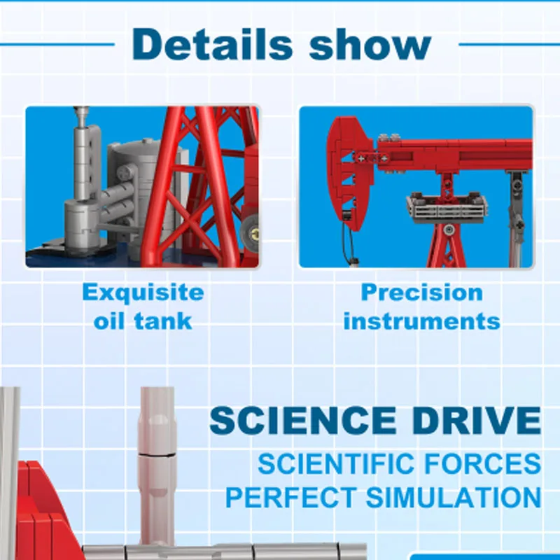 Oil Extractors Building Blocks Desktop Assembly Kit Novel Home Decor Ornament Hand‑built Artistic Creative Present Toy