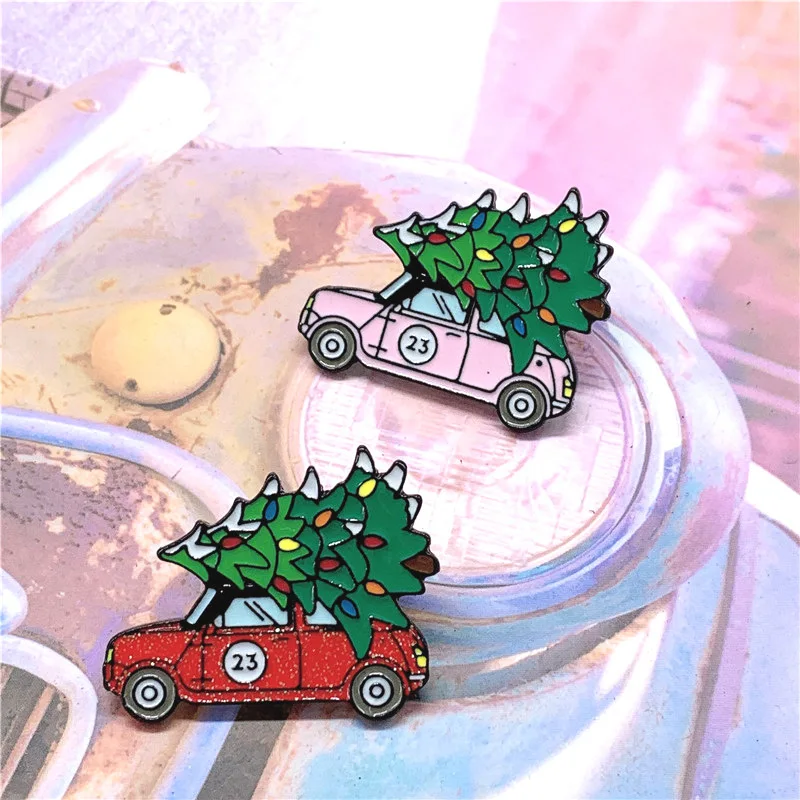 series Christmas tree car cup candy socks brooche fashion badge Creative Medal Christmas
