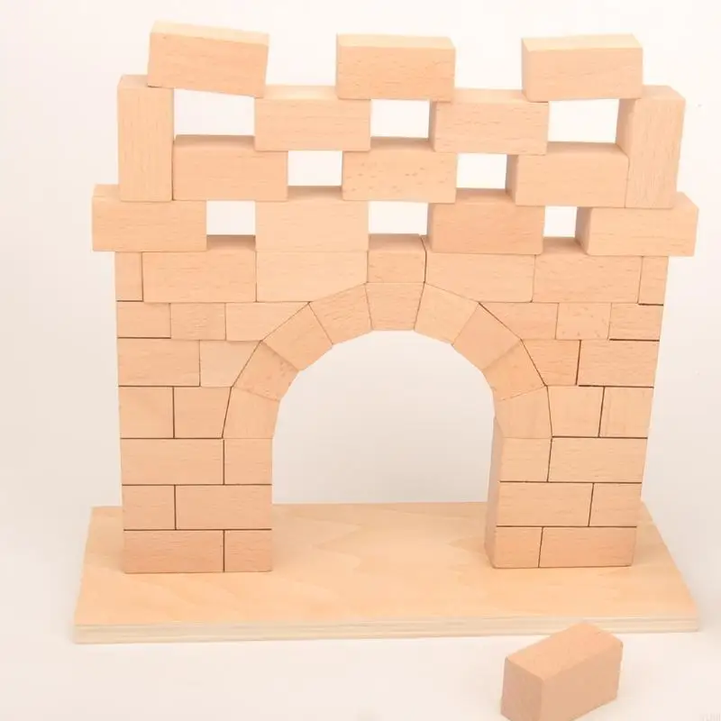 1PC Roman Arch Bridge empilhamento geometria Aprendendo o brinquedo do bloco
