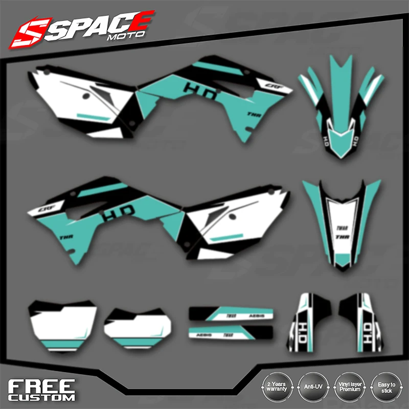 

SPACE пользовательская мотоциклетная графическая фоновая наклейка для HONDA CRF 2018-2021 CRF250RX 2017-2020CRF450RX наклейки наборы наклеек 02