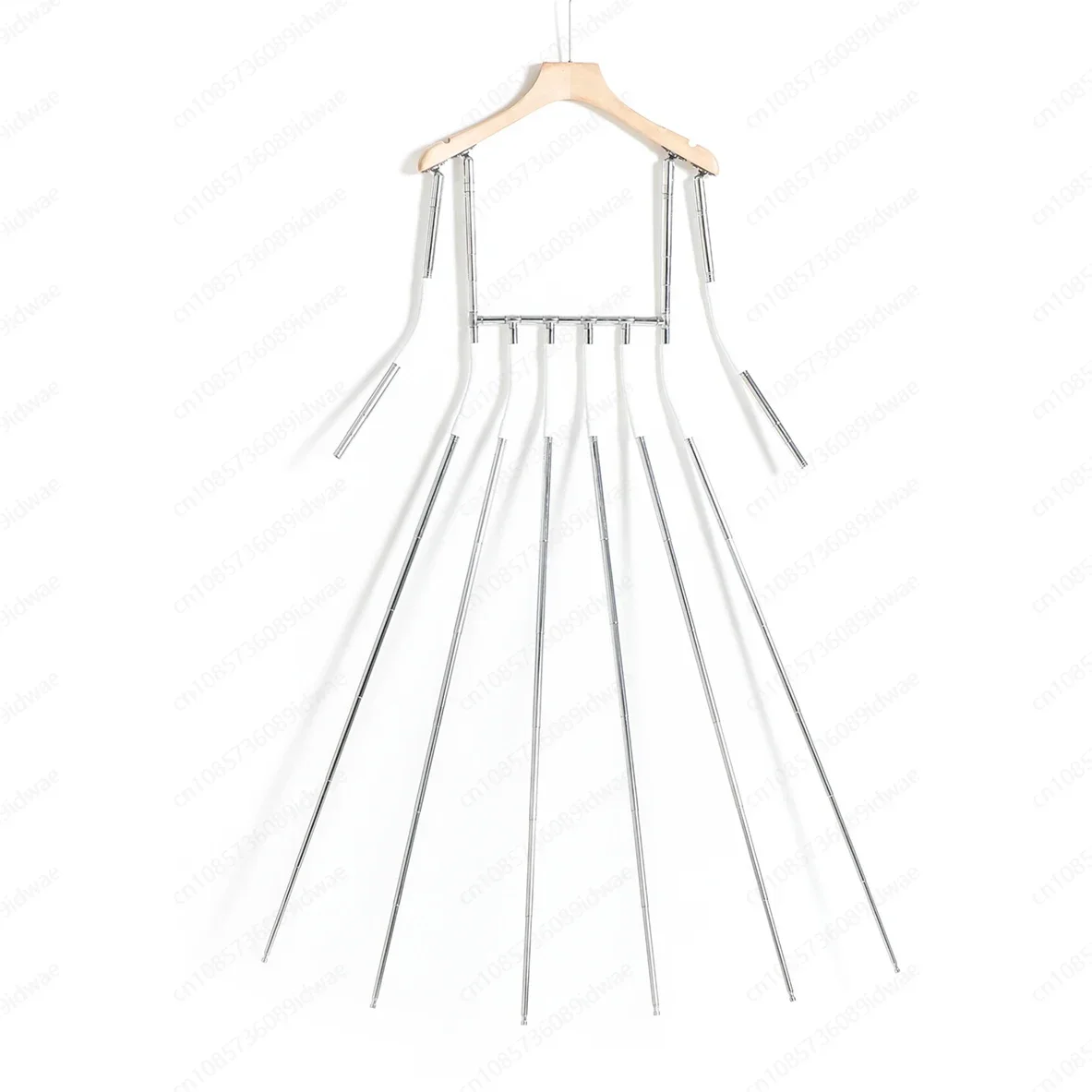 Dress shooting modeling hangers, multi-pole skirt fold positioning, clothing shooting props, invisible hangers
