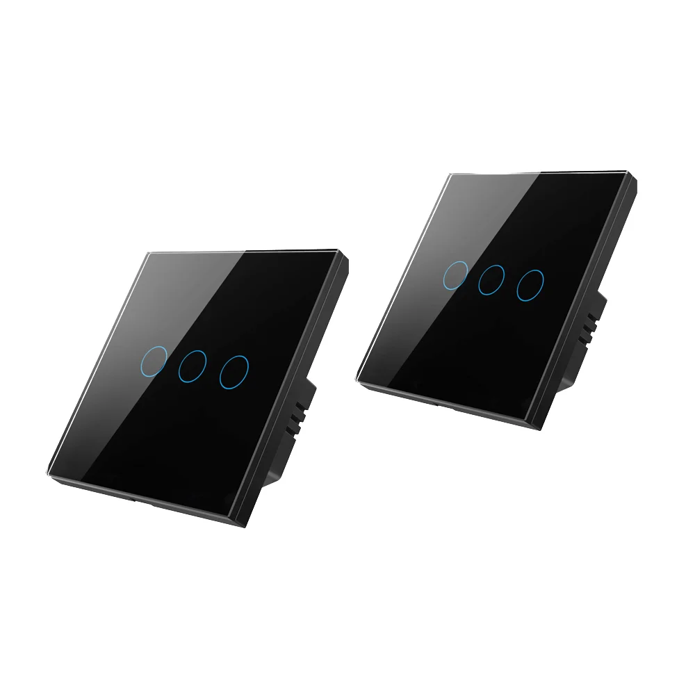 5PCS 220V WiFi 스마트 터치 벽 스위치 중성선 필요 투야 앱 음성 원격 제어 타이머 알렉사 & 구글 홈 호환 10A