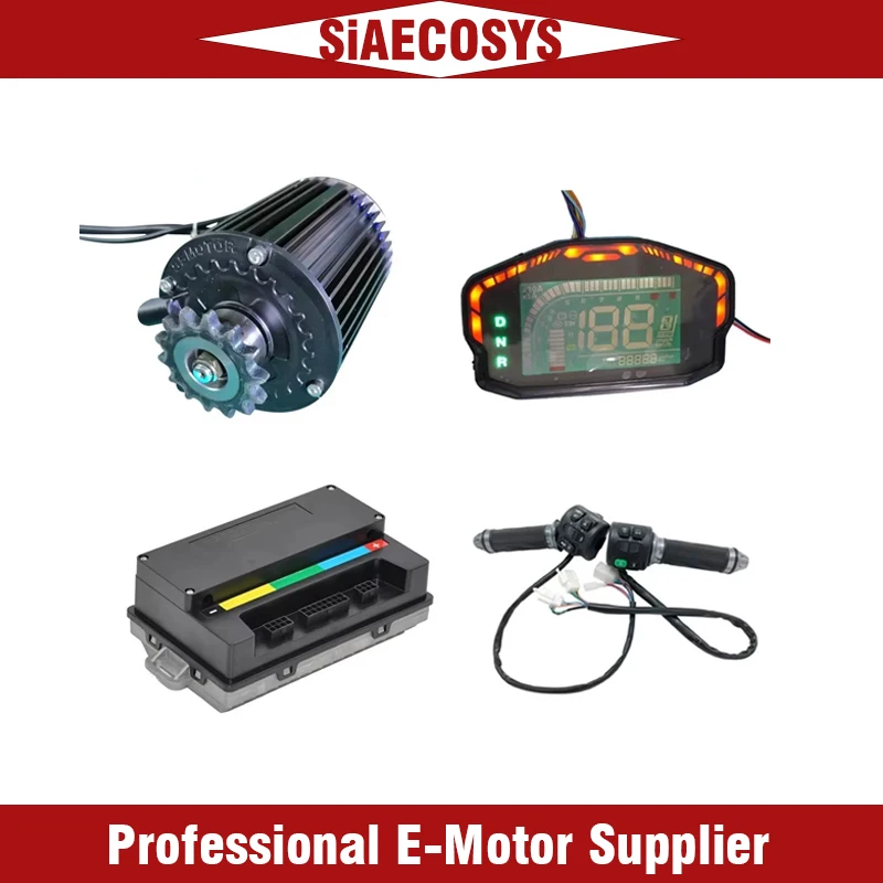 

QSMOTOR QS90 72V 1000W 55KPH Mid Drive Motor Kit 428 Sprocket EM50SP Controller for Electric Scooter Conversion Kit