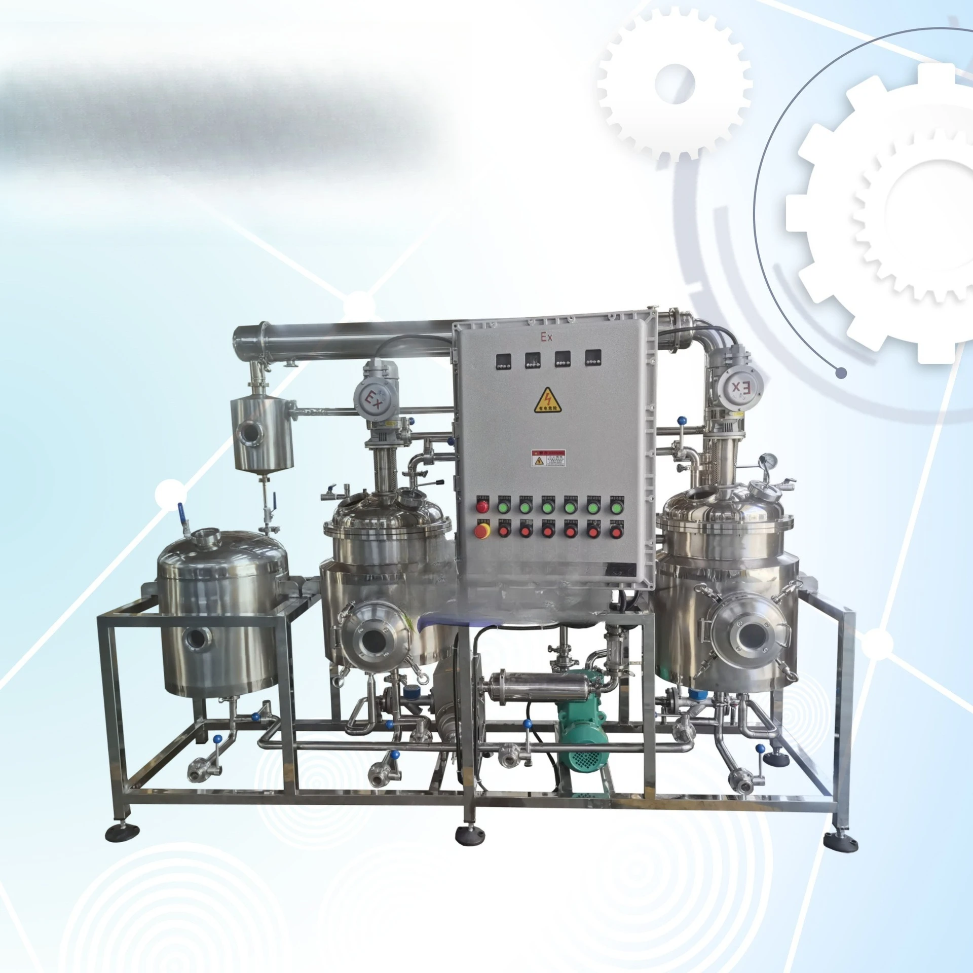 Laboratory-type plant extraction and concentration equipment for high-efficiency temperature control for polysaccharide