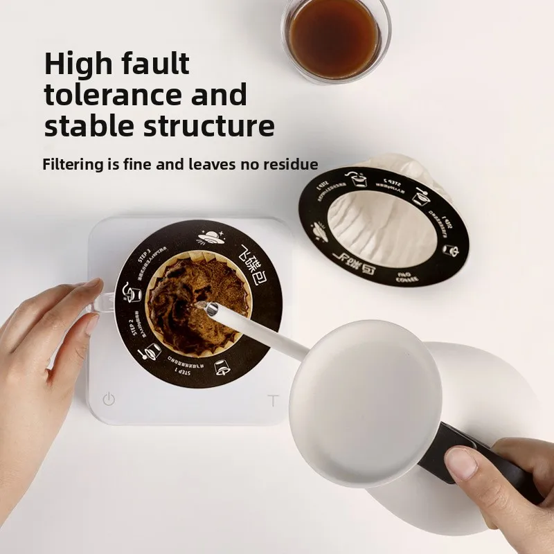 1pcs Hanging Ear Flying Saucer Drip Bag Filter Disposable Portable Brew Coffee Tea Filters Tool Eco-Friendly Paper Bags