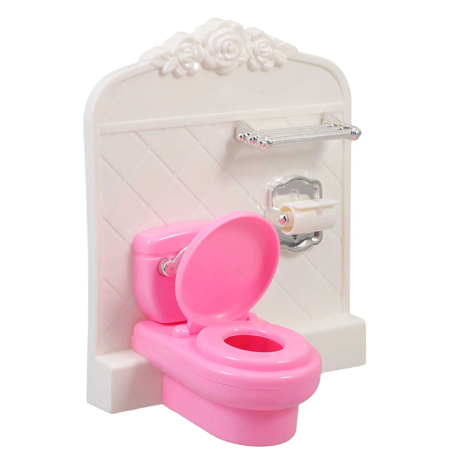 

Tiny Toilet ABS Material Simulation Mini Toilet Furniture Decorative Ornament Miniature House Bathroom Furniture Accessories