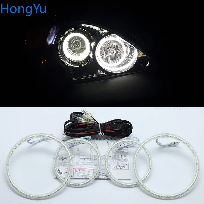 

Super Bright White Color 3528 SMD Led Angel Eyes Kit Daytime Running Light DRL for Hyundai Terracan 2001-2007