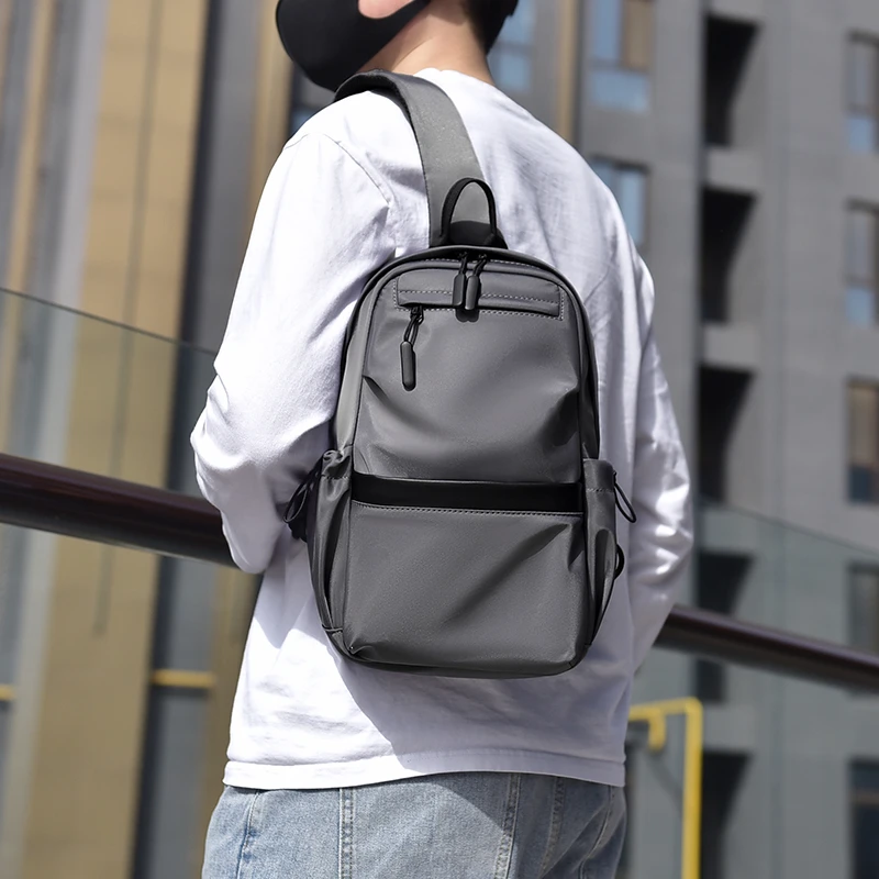 Petit sac à dos à bandoulière léger pour hommes, sac à main de loisirs, sac à bandoulière à imprimé professionnel, mode initiée