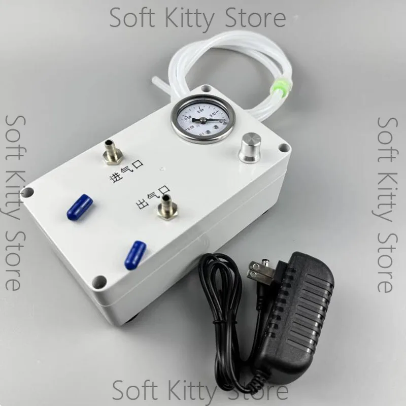 Electric Vacuum Pump for Lab Use with Pressure Gauge Liquid Extraction Gas Sampling Defoaming Negative Positive Pressure