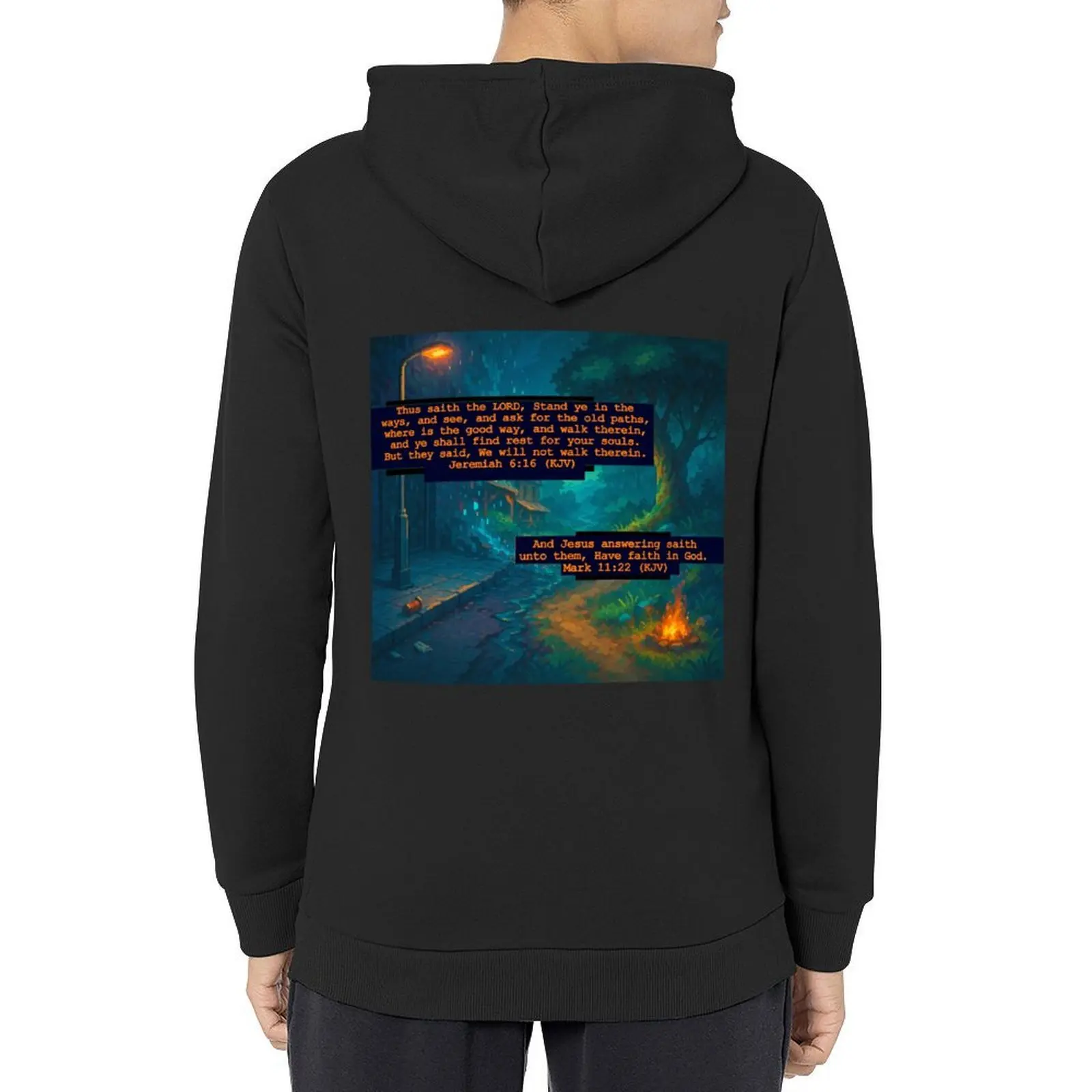 

Jeremiah 6:16; Mark 11:22 KJV Hoodie men wear men's sweat-shirt set blouse men's clothing pullover hoodies