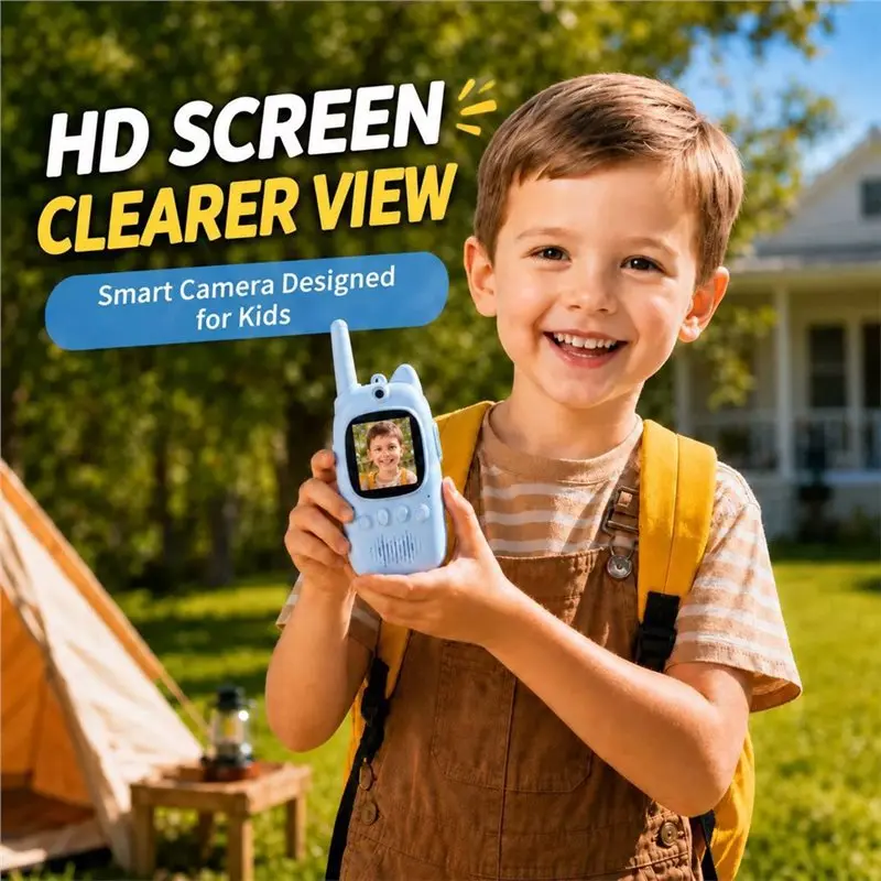 A53M-Voice Changer Kids Rechargeable Video Walkie Talkies, Real-Time Video Intercom For Boys& Girls