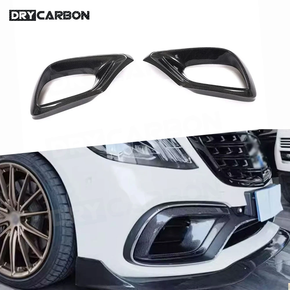 

Dry Carbon Front Bumper Air Vent Trims Cover Car Style Body Kits For Mercedes Benz S Class W222 S63 AMG 2018-2020 Accessories