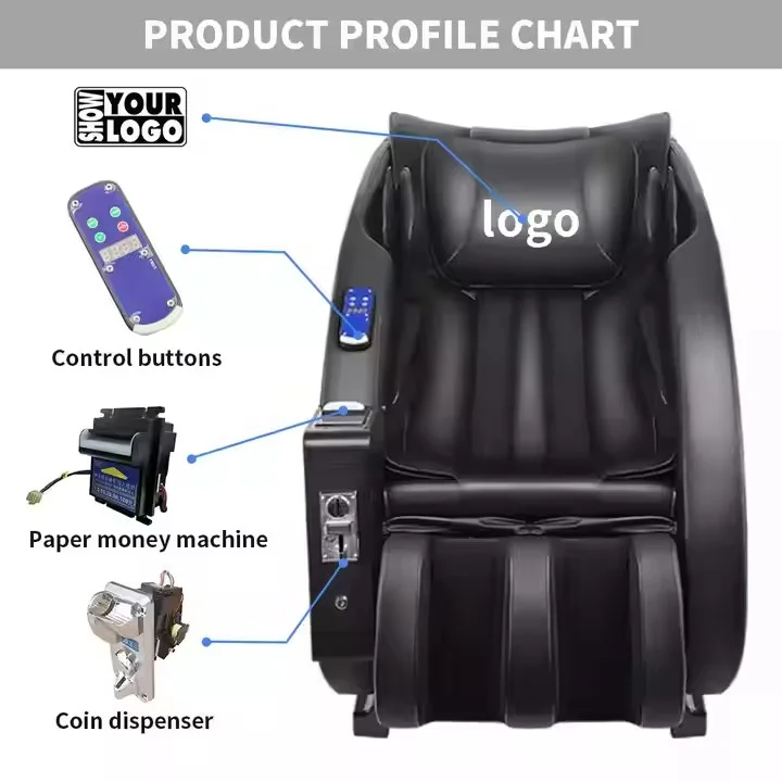 Trending Luxury 4D Full Body Chair Massager Electric Commercial Paper Money Credit Card Coin Vending Massage Chair view 2