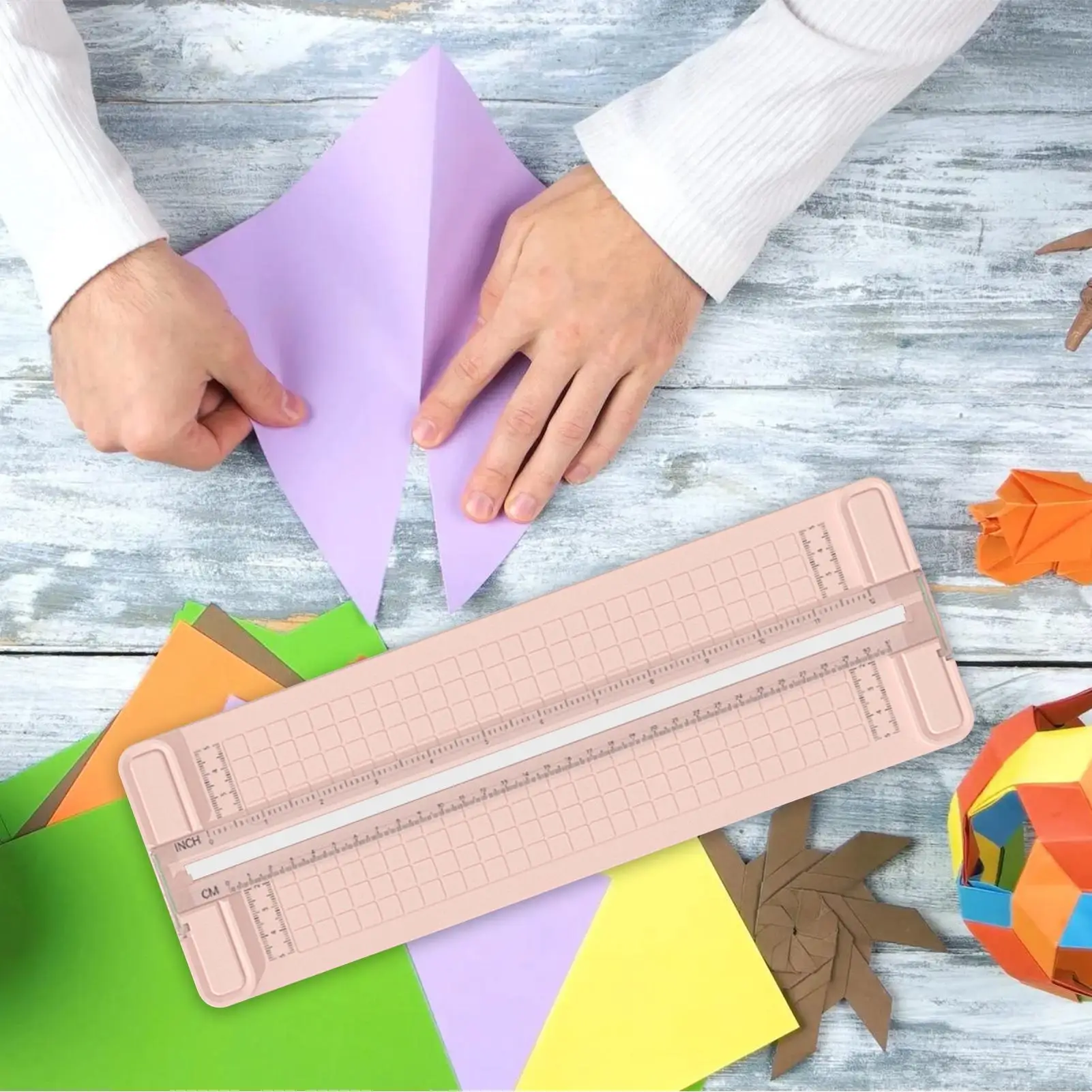 Paper Trimmer Cutter Craft Paper Cutter 4-in-1 Tools Bidirectional Cutting Precision Shredder Anti-Slip For Business Home