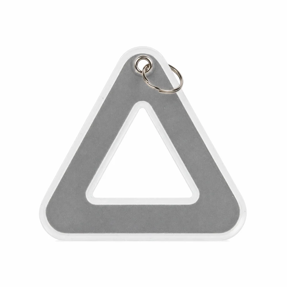 Reflective Reflective Keychain Triangle Shape Lightweight Safety Keychain Colorful Easy to Attach Triangle Safety Tag