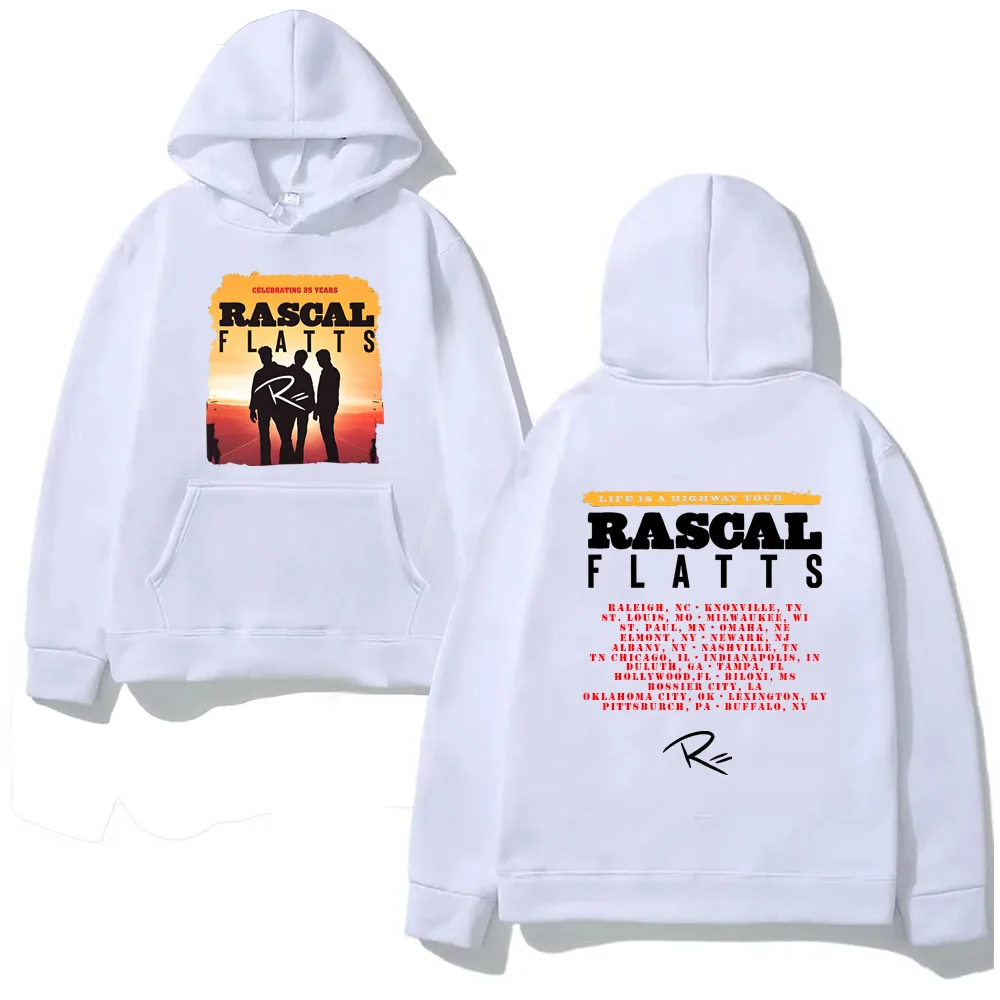 Rascal Flatts Singer's Same Style Hooded Grunge Comfortable Sweatshirt Sleeve Gothic Clothes Moletom Grunge 2026 Black Tour Tee