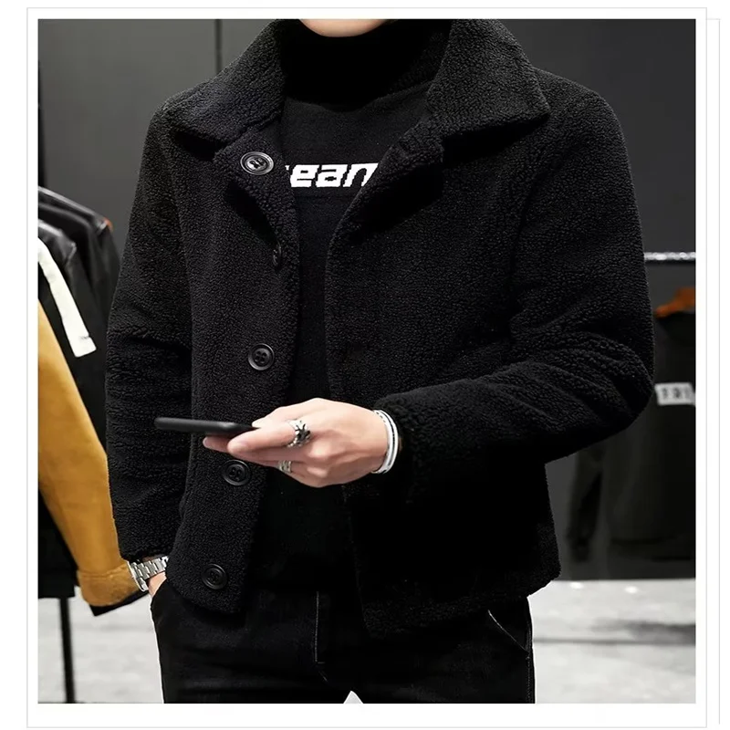 2023 Autumn and Winter New Men\'s Fashion Trend Suede Double Sided Leather Coat Jacket Men\'s Leisure Tourism Warm Coat