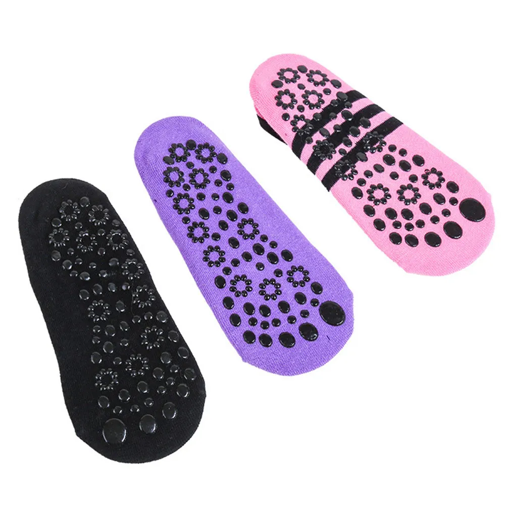 

Носки для йоги для женщин, нескользящие, из премиального хлопка, мягкие, эластичные, дышащие, танцевальные носки с 3D гелевыми точками для занятий спортом в помещении, черные