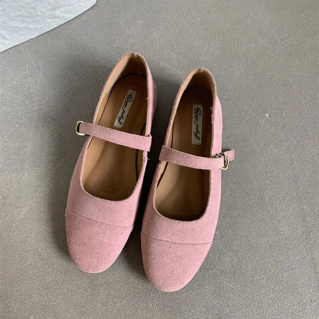 Bailamos 2024 Spring New Women Flats Fashion Round Toe Ladies Shallow Mary Jane Shoes Soft Flat Heel Ballerinas Shoe Mujer 40