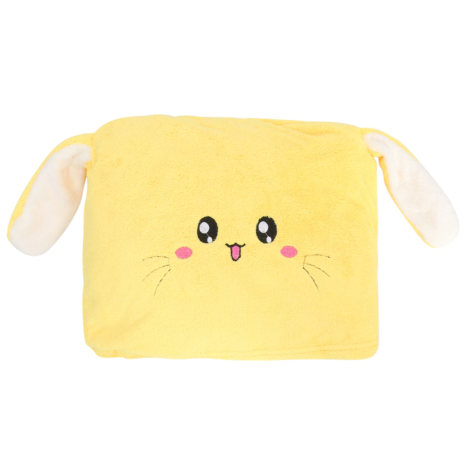 

Coral Fleece Bath Towel Kids Cartoon Yellow Poncho Super Absorbent Beach Towel Bath Robe Long Life
