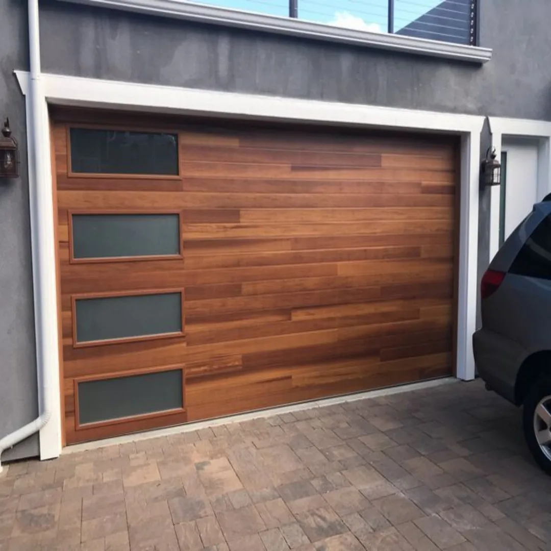 باب جراج زجاجي معزول من Edgydoor للمنزل - باب جراج من الزجاج المقسى ذو جزء مزدوج مع فتاحة أوتوماتيكية، مقاومة للطقس،