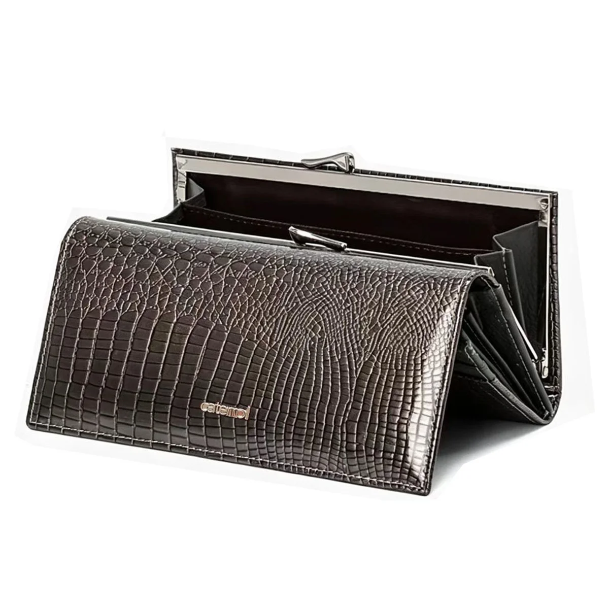 Alligator Pattern Genuine Leather Wallet Women Multi Card Slots Cow Leather Purse Long Ladies Clutch Bag
