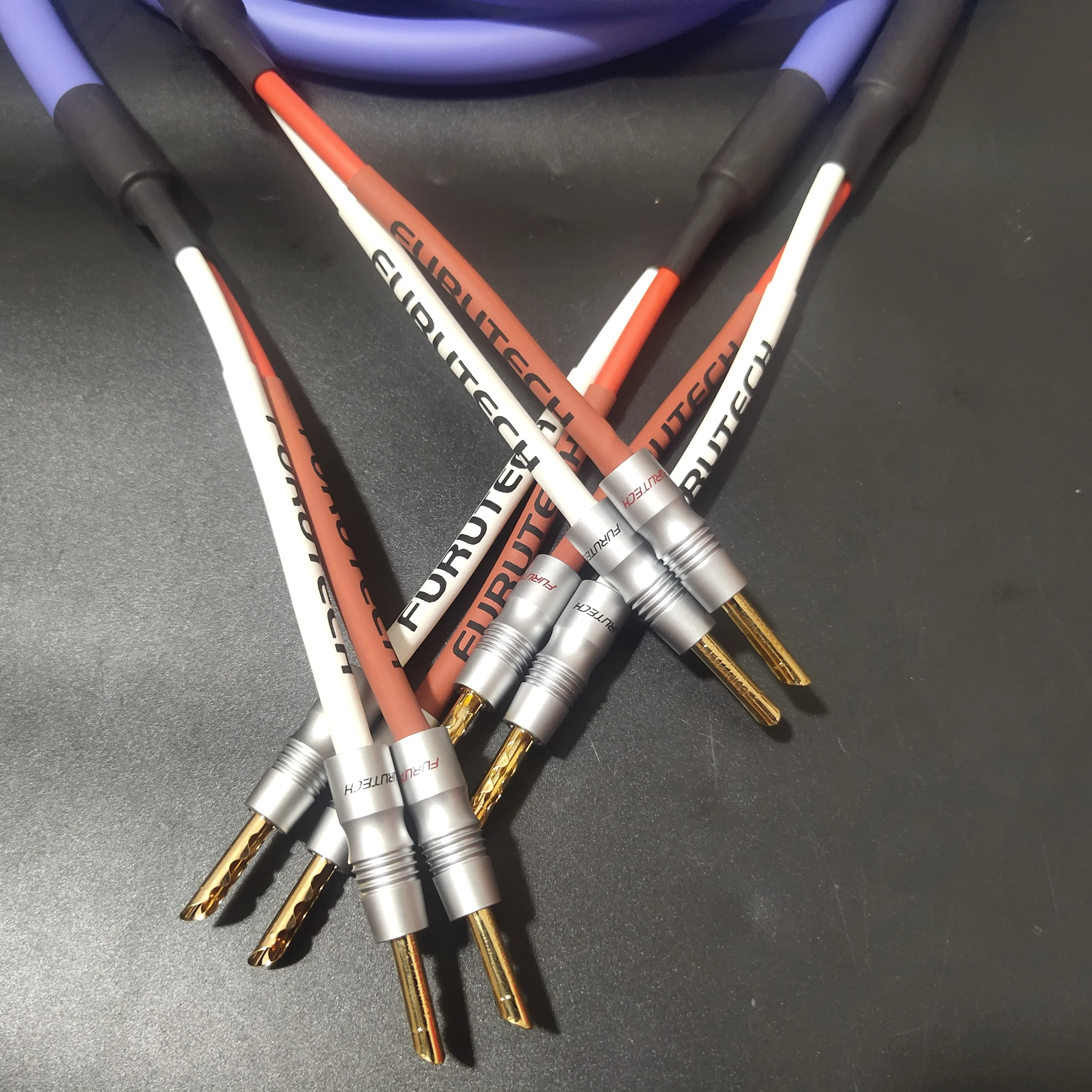 Kabel głośnikowy Furutech model flagowy FS-α36 alfa-occ audiofilski wzmacniacz audio hi-fi upgrade cable z oryginalną wtyczka bananowa