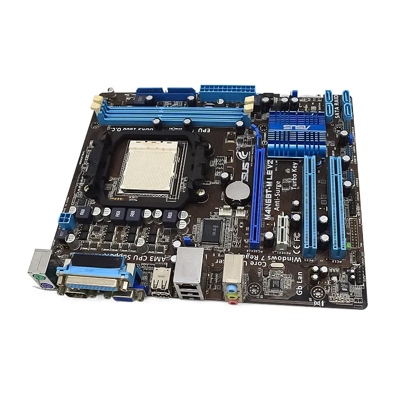Материнская плата ASUS M4N68T-M LE V2, разъем AM3 NVIDIA GeForce 7025 DDR3, 16 ГБ, 1 × PCI-E X16, поддержка USB2.0, процессор Athlon IIX2 250