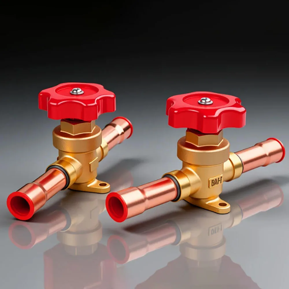 Air Conditioning Cold Storage Refrigeration Manual Valve Threaded Welding Connection Diaphragm Copper Tube Manual Valve
