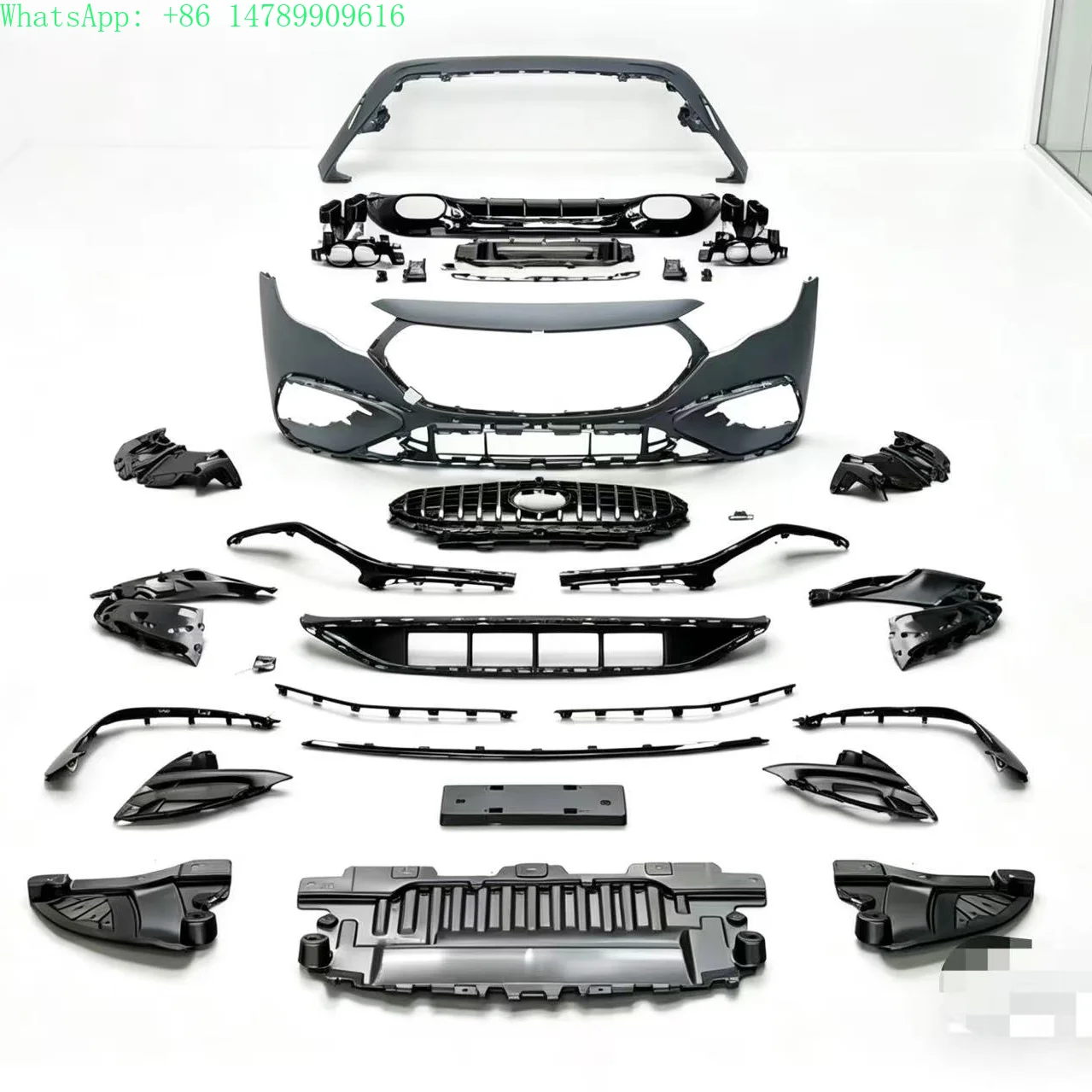 

E53 Style Bumper for 2024-2025 E-class W214 Upgrade E53 Body Kit Front Bumper Grille Rear Bumper Diffuser