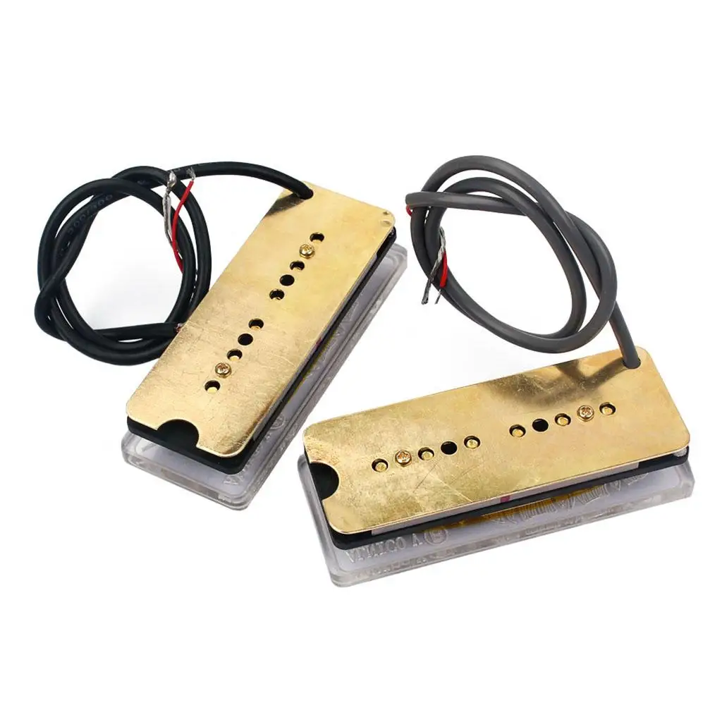 Clear Acrylic Humbucker Pickup Bridge Neck Kit Vintage Style Cloth Wire Alnico V Single Coil for Guitar Accessory Replacement