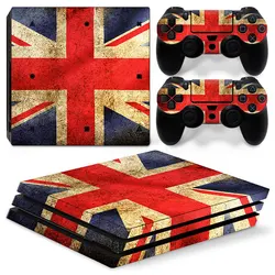 factory outlet Skin Sticker for PS4 PRO Console and 2 controller  national flag Support drawing customization