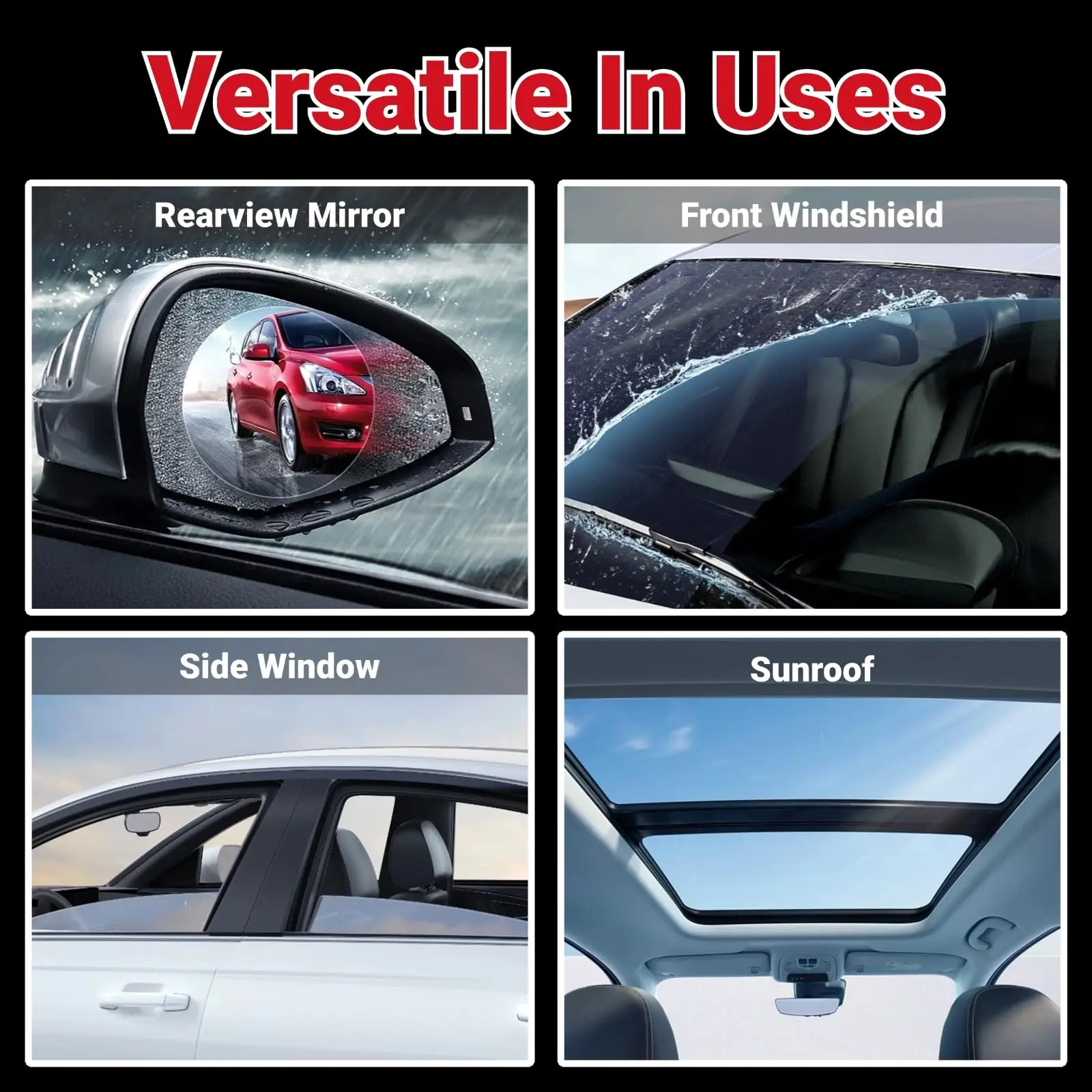 2 Pcs 자동차 오일 필름 청소 브러시, 유리 청소 보드, 2025 앞 유리 용 새로운 유리 코팅, 강력한 앞 유리 R