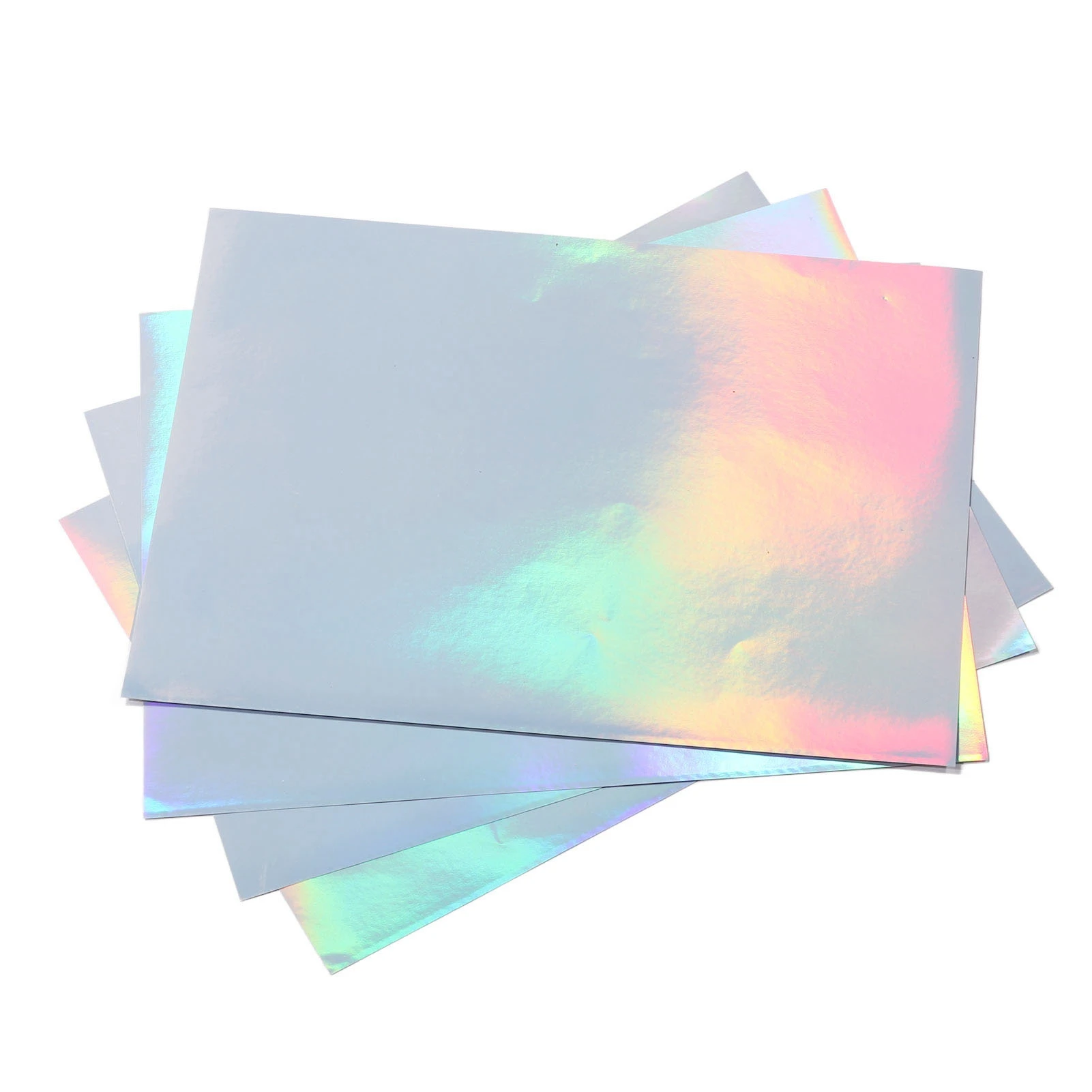 Printable Holographic Sticker Paper Fast Ink Absorption 22 Sheets Waterproof Holographic Adhesive Paper for Photocopiers