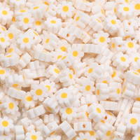 20/50/100pcs 9mm Cute White Daisy Beads Polymer Clay Beads For Jewelry Making DIY Bracelet Necklace Earrings Craft Accessories