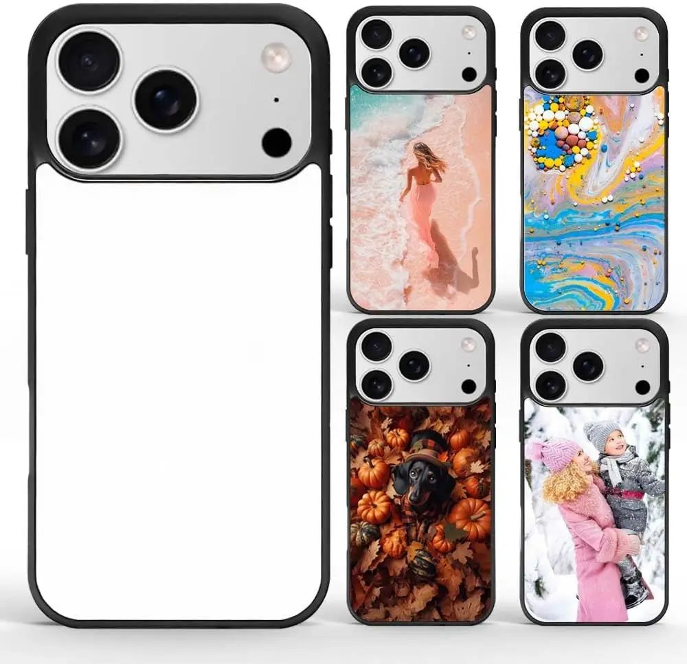 

10 pieces Sublimation Phone Case Blank Covers Compatible with iPhone 17 Pro Max Customize Custom DIY Printable Picture Anti-Slip