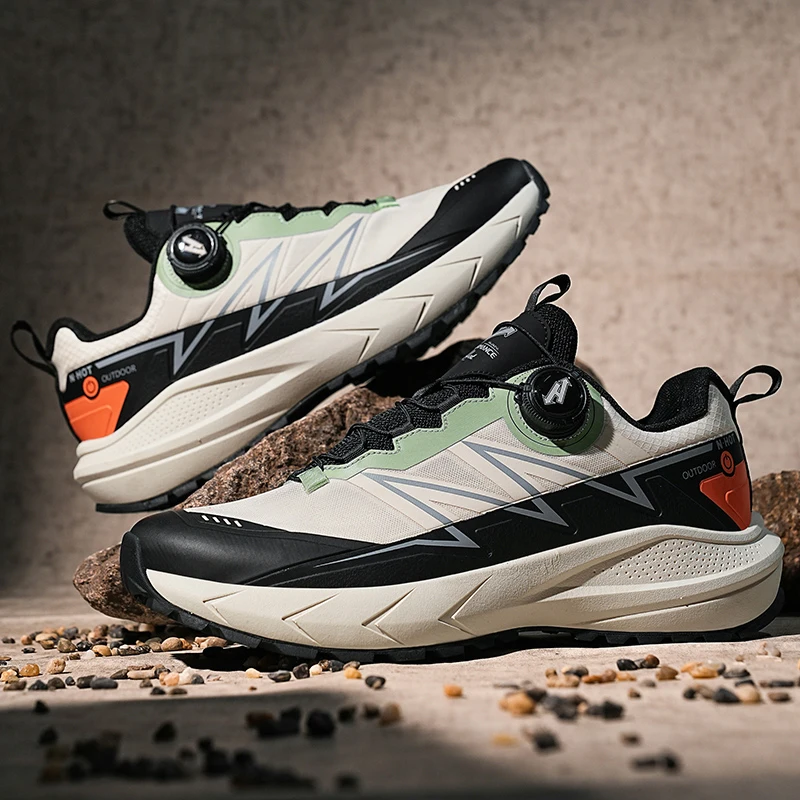 

2026 New Gradient Striped Running Shoes for Men Cushioned Thick Sole Casual Sport Sneakers with Breathable Upper