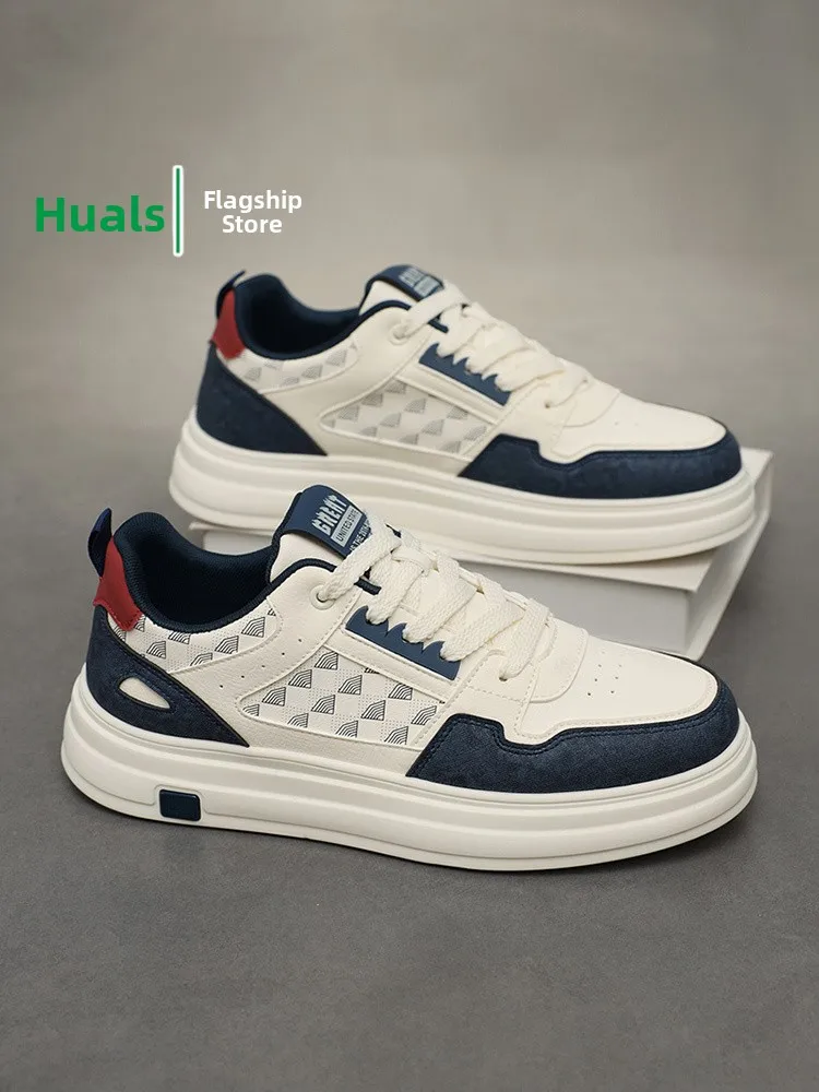 Men's Casual Sport Shoes Anti-Slip Leather Soft Bottom Leisure Fashionable All-Match Autumn New Arrival Waterproof Slip-Resis...