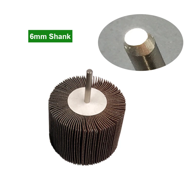 10Pcs Mounted Aluminum Oxide Flap Wheel Set, 1/4\