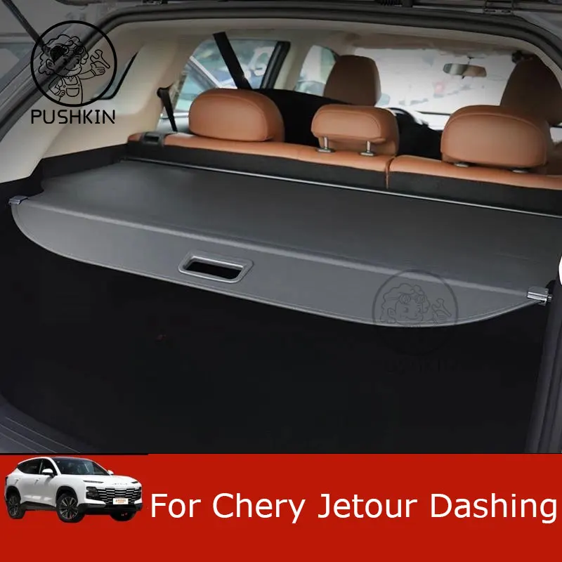 Trunk Cargo Cover For Chery Jetour Dashing 2022 2023 Luggage Storage Rear Boot Tray Mat Security Shielding Shade Accessories