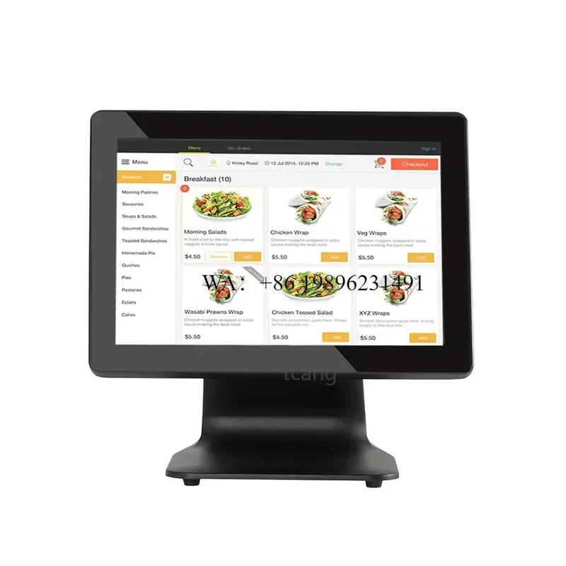 Touch Screen windows Pos Software Cashier Dual Screen Pos Terminal System for Restaurant