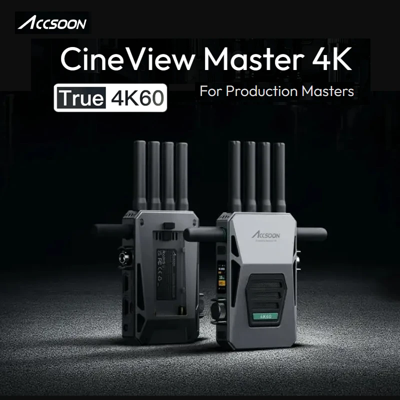 

Беспроводная система передачи видео ACCSOON CineView Master 4K, 2,5 км, расширенный радиус действия для iphone, ipad, для нескольких Live-мониторингов