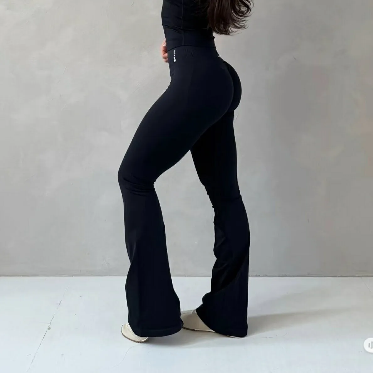 Dneyf 1D-3Y-2F Women High Waist Scrunch Butt Lifting Flared Yoga Pants, High‑Stretch Quick‑Dry Skinny Fitness Sports Long Pants