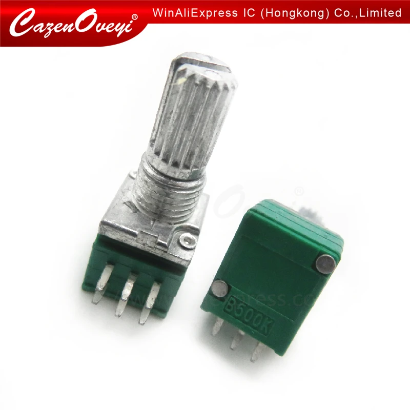 5 ชิ้น/ล็อต RK097G 5K 10K 20K 50K 100K 500K B5K พร้อมสวิทช์เสียง 6pin เพลา 15 มม.เครื่องขยายเสียงซีล Potentiometer ในสต็อก