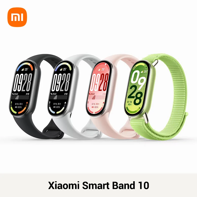 Xiaomi Mi Band 10 1.72 بوصة AMOLED سوار ذكي معصمه النسخة الصينية 2025 Miband 10 M2457B1