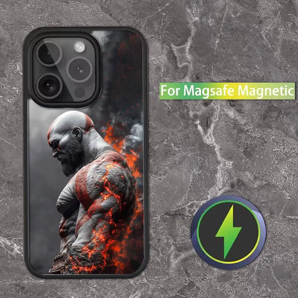 G-godS of W-WarS – coque de téléphone de jeu pour iPhone 17,16,15,14,13,12,11,Pro,Max,Plus,Mini,SE4,E, chargement sans fil magnétique Magsafe