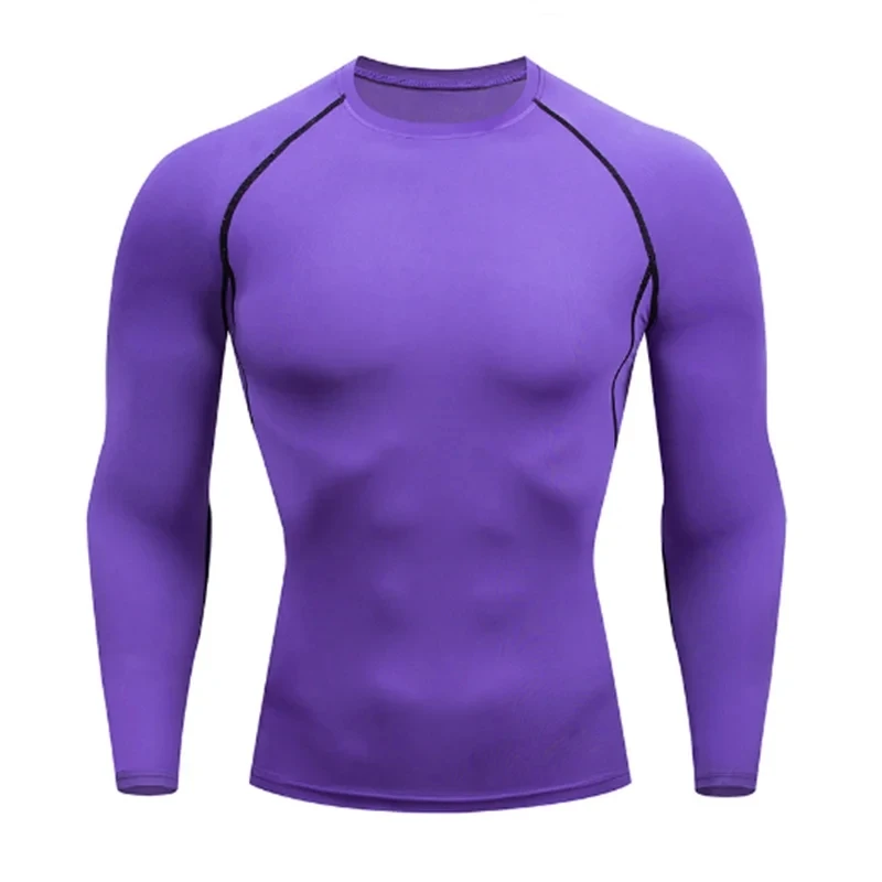 

Compression Long Sleeve T Shirt Men Elastic Training T-shirt Gym Fitness Workout Tights Sport Jersey Athletic Running Shirt Men
